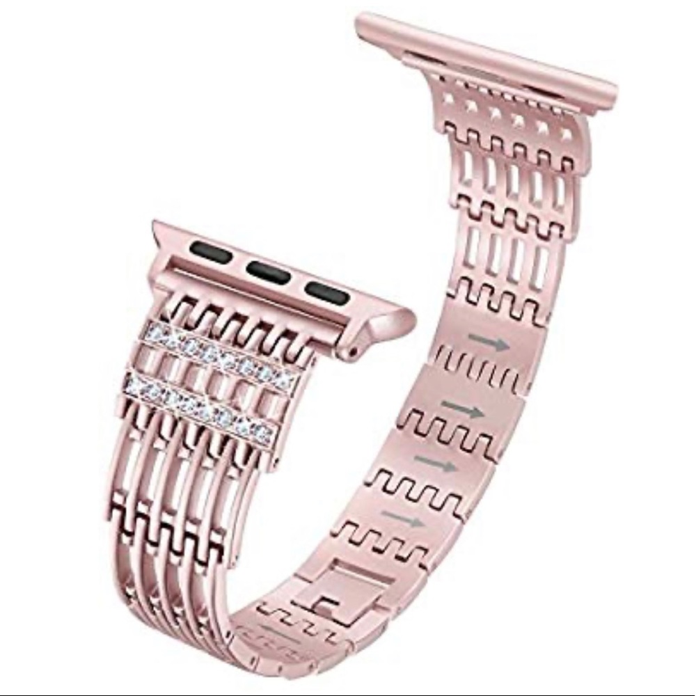 For Apple Watch Rose Gold Bling Band, 38mm